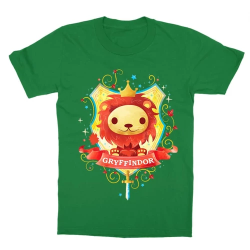 Zöld Harry Potter gyerek rövid ujjú póló - Gryffindor Watercolor
