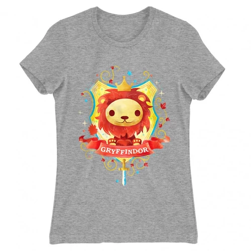Sportszürke Harry Potter női rövid ujjú póló - Gryffindor Watercolor