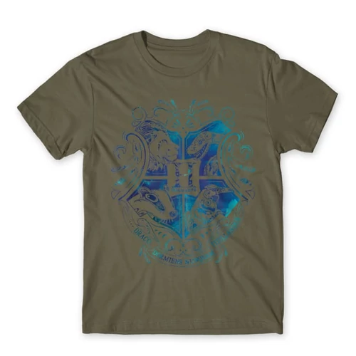 Cink Harry Potter férfi rövid ujjú póló - Hogwarts Logo Art 