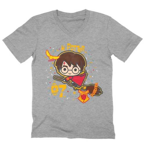 Sportszürke Harry Potter férfi V-nyakú póló - H. Potter 07