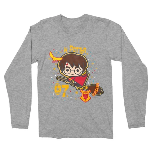 Sportszürke Harry Potter férfi hosszú ujjú póló - H. Potter 07