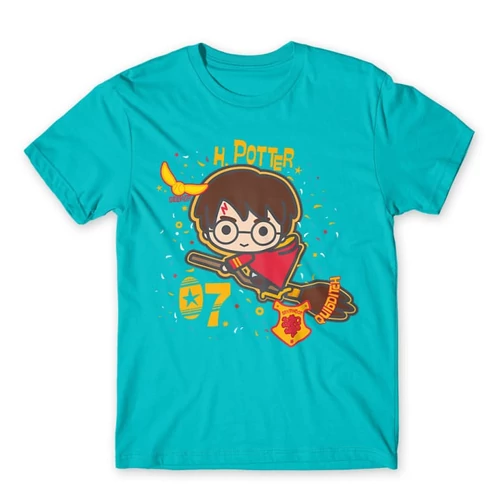 Atollkék Harry Potter férfi rövid ujjú póló - H. Potter 07