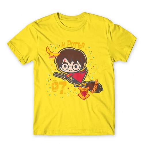 Citromsárga Harry Potter férfi rövid ujjú póló - H. Potter 07