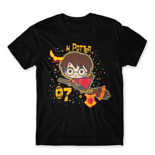Fekete Harry Potter férfi rövid ujjú póló - H. Potter 07