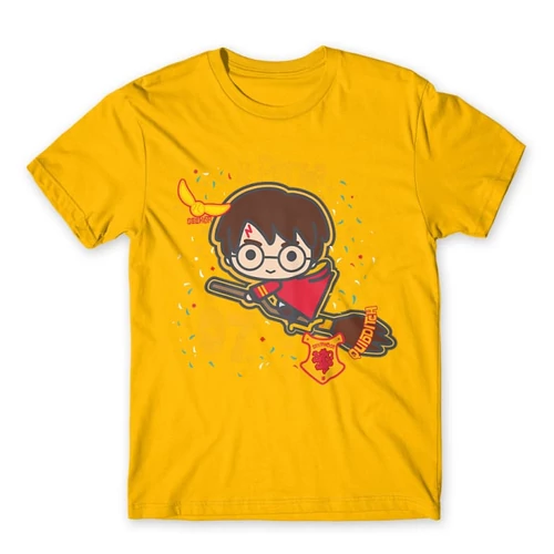 Sárga Harry Potter férfi rövid ujjú póló - H. Potter 07