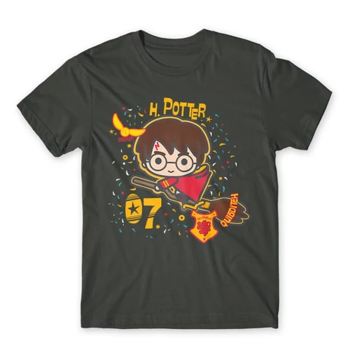 Sötétszürke Harry Potter férfi rövid ujjú póló - H. Potter 07