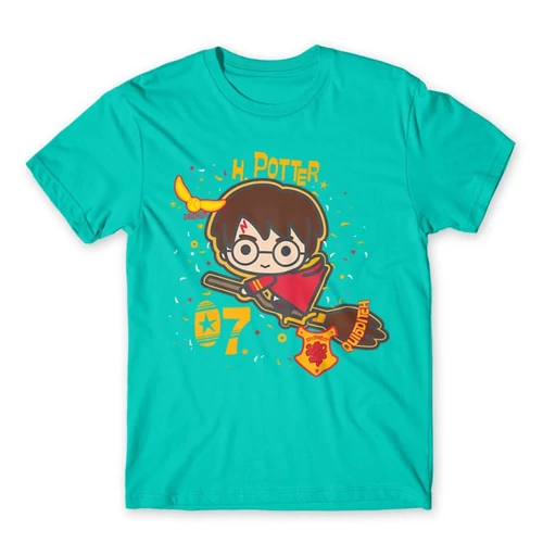Türkiz Harry Potter férfi rövid ujjú póló - H. Potter 07