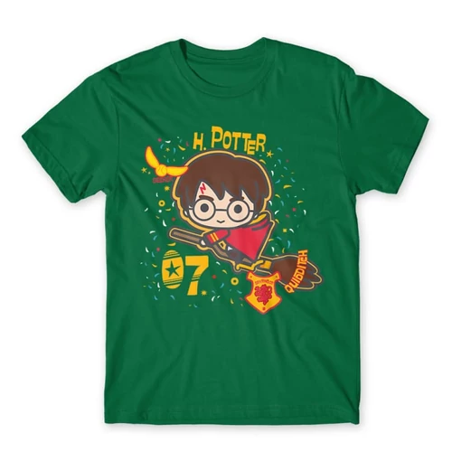Zöld Harry Potter férfi rövid ujjú póló - H. Potter 07