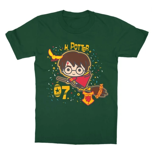 Sötétzöld Harry Potter gyerek rövid ujjú póló - H. Potter 07