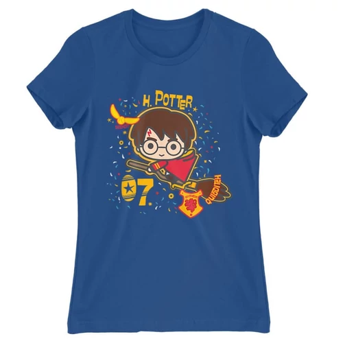 Királykék Harry Potter női rövid ujjú póló - H. Potter 07