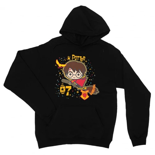 Fekete Harry Potter unisex kapucnis pulóver - H. Potter 07