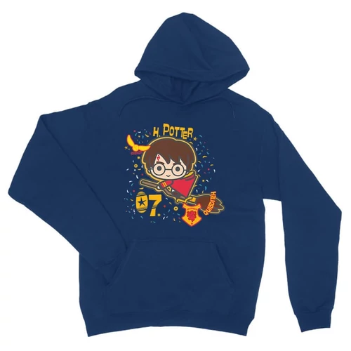 Királykék Harry Potter unisex kapucnis pulóver - H. Potter 07