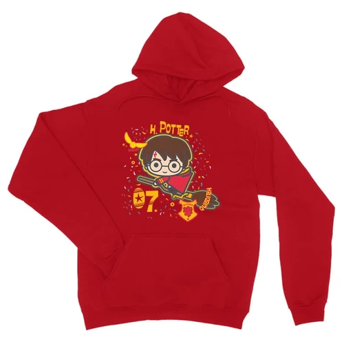 Piros Harry Potter unisex kapucnis pulóver - H. Potter 07