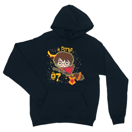 Sötétkék Harry Potter unisex kapucnis pulóver - H. Potter 07