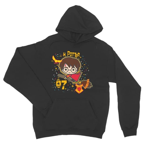 Sötétszürke Harry Potter unisex kapucnis pulóver - H. Potter 07