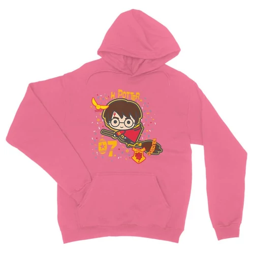 Világos rózsaszín Harry Potter unisex kapucnis pulóver - H. Potter 07