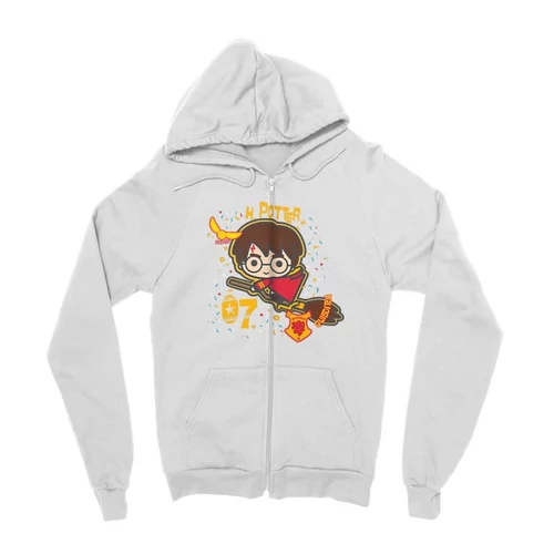Fehér Harry Potter zipzáros pulóver - H. Potter 07