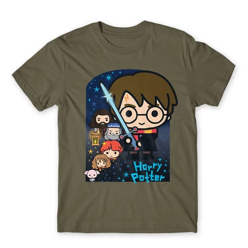 Cink Harry Potter férfi rövid ujjú póló - Harry Potter chibi poster