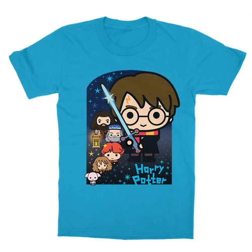 Atollkék Harry Potter gyerek rövid ujjú póló - Harry Potter chibi poster