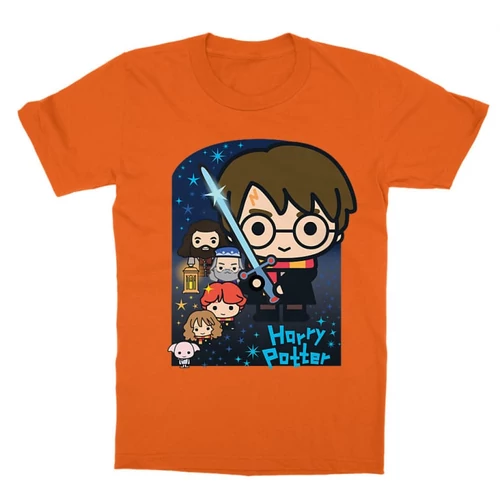 Narancs Harry Potter gyerek rövid ujjú póló - Harry Potter chibi poster