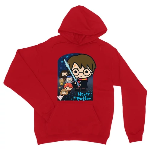 Piros Harry Potter unisex kapucnis pulóver - Harry Potter chibi poster