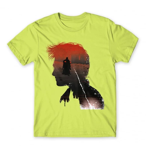 Almazöld Harry Potter férfi rövid ujjú póló - Harry silhouette