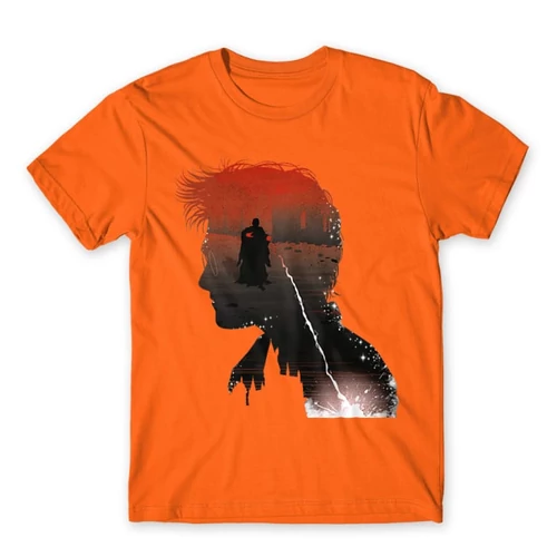 Narancs Harry Potter férfi rövid ujjú póló - Harry silhouette