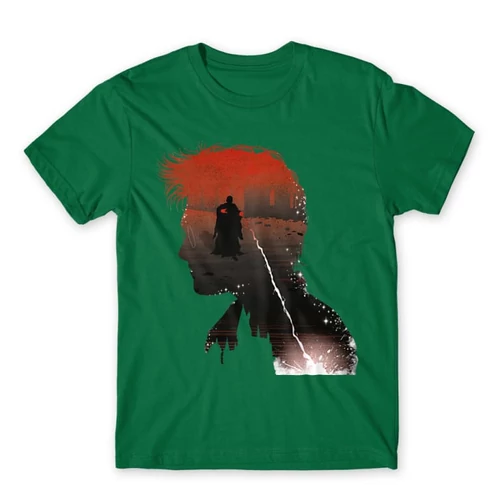 Zöld Harry Potter férfi rövid ujjú póló - Harry silhouette