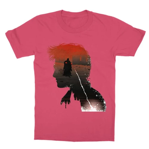 Pink Harry Potter gyerek rövid ujjú póló - Harry silhouette