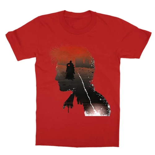 Piros Harry Potter gyerek rövid ujjú póló - Harry silhouette