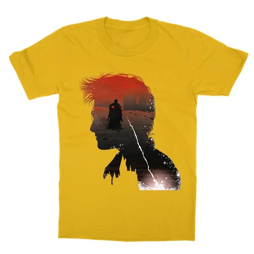 Sárga Harry Potter gyerek rövid ujjú póló - Harry silhouette