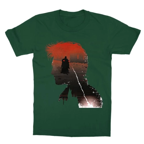 Sötétzöld Harry Potter gyerek rövid ujjú póló - Harry silhouette