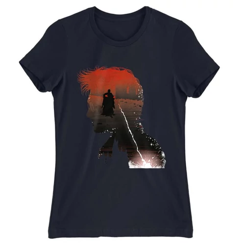 Sötétkék Harry Potter női rövid ujjú póló - Harry silhouette