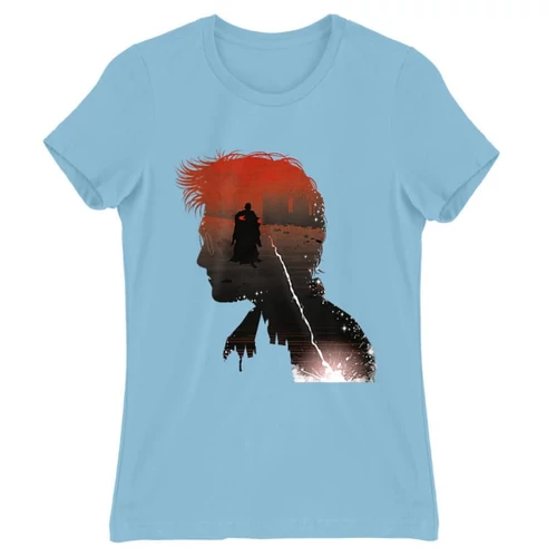 Világoskék Harry Potter női rövid ujjú póló - Harry silhouette