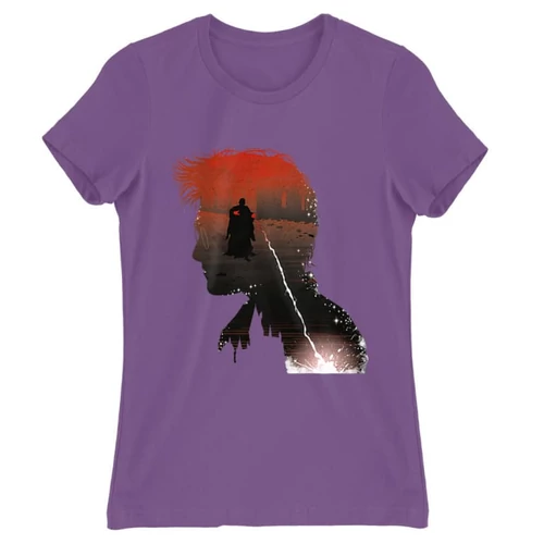 Világoslila Harry Potter női rövid ujjú póló - Harry silhouette