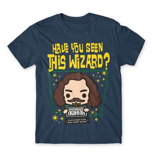 Denim Harry Potter férfi rövid ujjú póló - Have you seen this wizard?