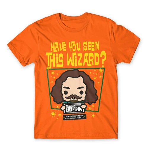 Narancs Harry Potter férfi rövid ujjú póló - Have you seen this wizard?