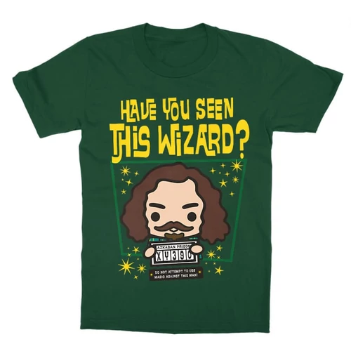 Sötétzöld  Harry Potter gyerek rövid ujjú póló - Have you seen this wizard?
