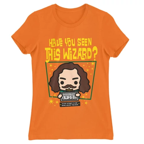 Narancs Harry Potter női rövid ujjú póló - Have you seen this wizard?