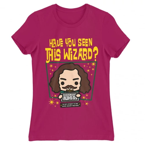 Pink Harry Potter női rövid ujjú póló - Have you seen this wizard?