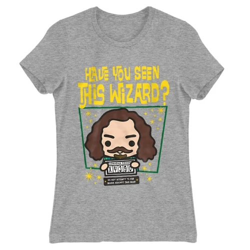 Sportszürke Harry Potter női rövid ujjú póló - Have you seen this wizard?