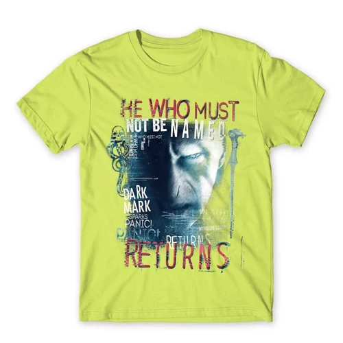 Almazöld Harry Potter férfi rövid ujjú póló - He returns 