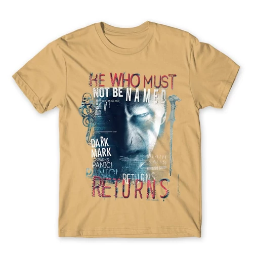 Homok Harry Potter férfi rövid ujjú póló - He returns 