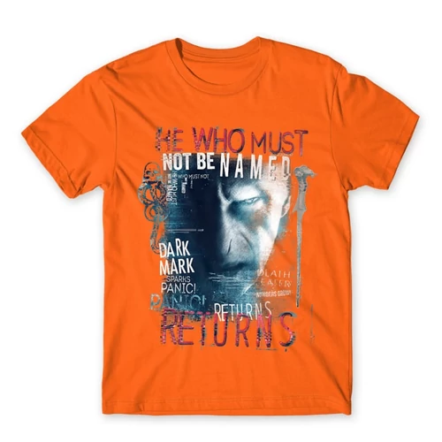 Narancs Harry Potter férfi rövid ujjú póló - He returns 