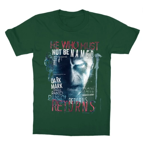 Sötétzöld Harry Potter gyerek rövid ujjú póló - He returns