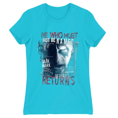 Atollkék Harry Potter női rövid ujjú póló - He returns