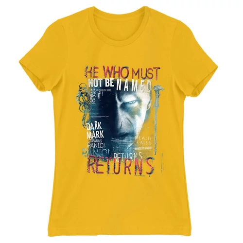 Sárga Harry Potter női rövid ujjú póló - He returns