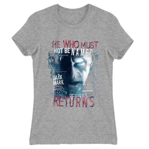 Sportszürke Harry Potter női rövid ujjú póló - He returns