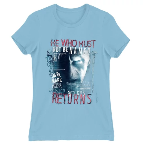 Világoskék Harry Potter női rövid ujjú póló - He returns