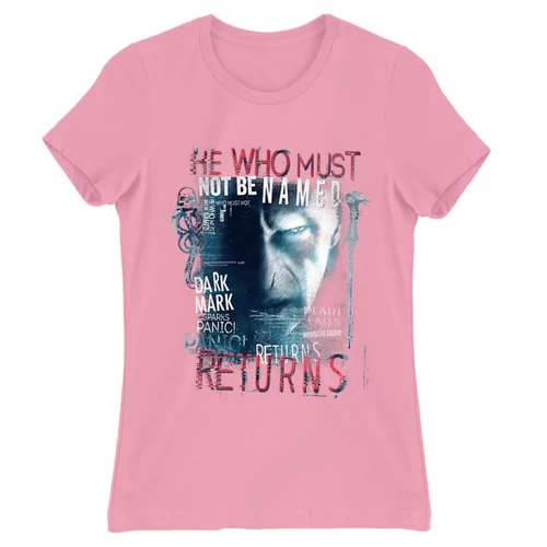 Világos rózsaszín Harry Potter női rövid ujjú póló - He returns